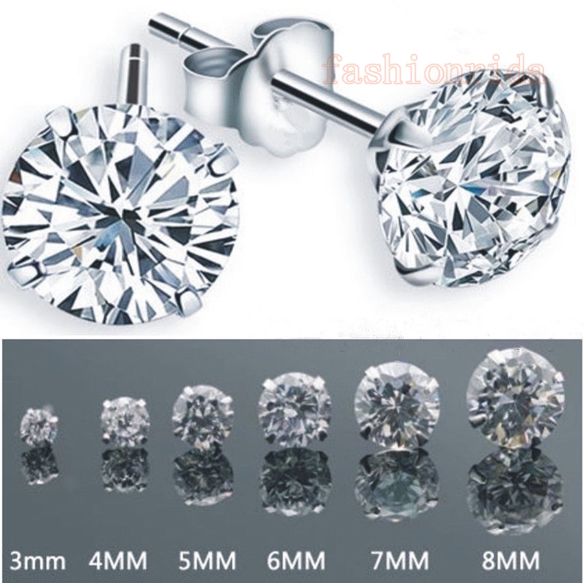 Bông tai titan đá pha lê sáng chíu 4mm ĐV: 2 chiếc BT01