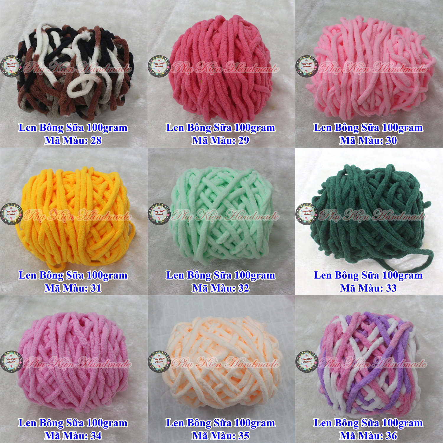 Len bông sữa / nhung đũa 90-95gram