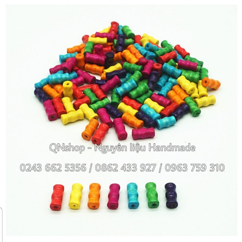 70 hạt gỗ hình bầu dục, các loại hat gỗ trang trí...