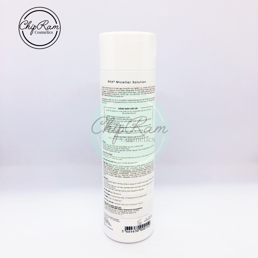 Tẩy trang Teoxane RHA Micellar Solution hàng công ty (200/400ML)
