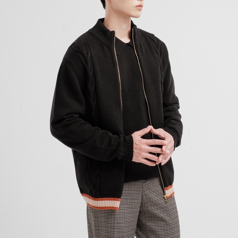 Áo khoác len nam SSSTUTTER phong cách hàn quốc SSS.Cable-Knit Jacket