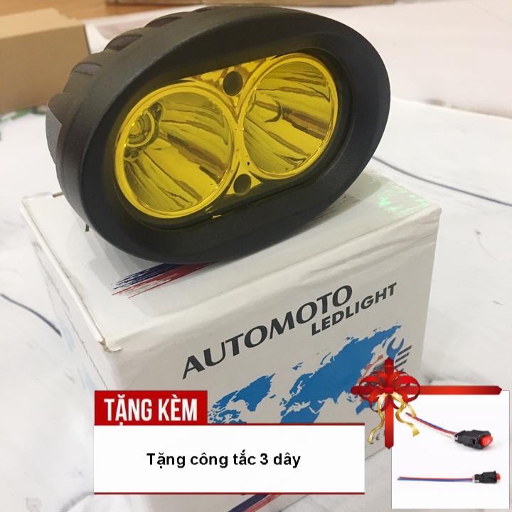 Bóng đèn trợ sáng L2  loại ánh sáng vàng độ xe máy siêu sáng -TẶNG NGAY CÔNG TẮC CHUYỂN ĐỔI