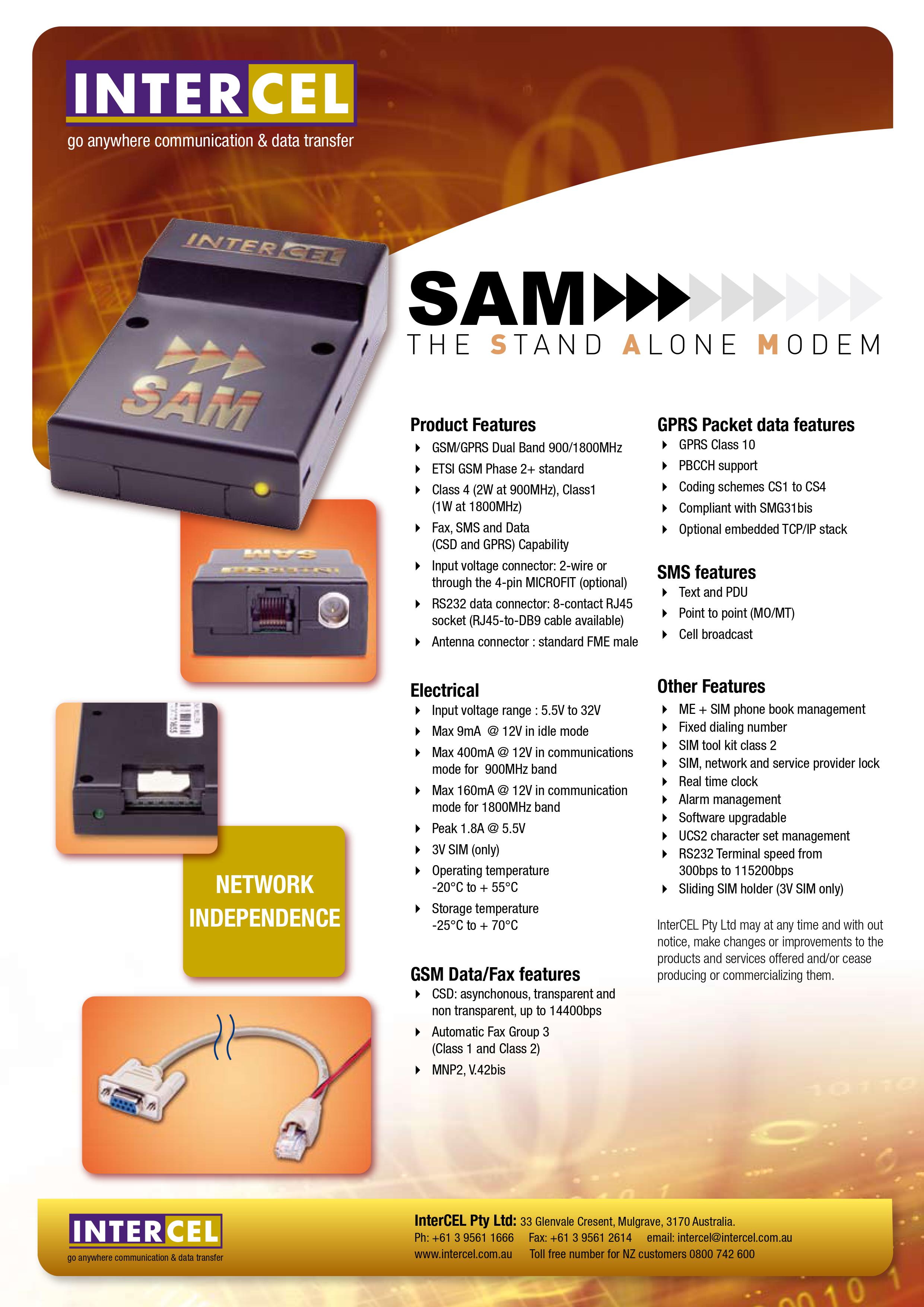 [HCM]InterCEL GSM Modem Sam 2W - Thiết bị nhắn tin GSM