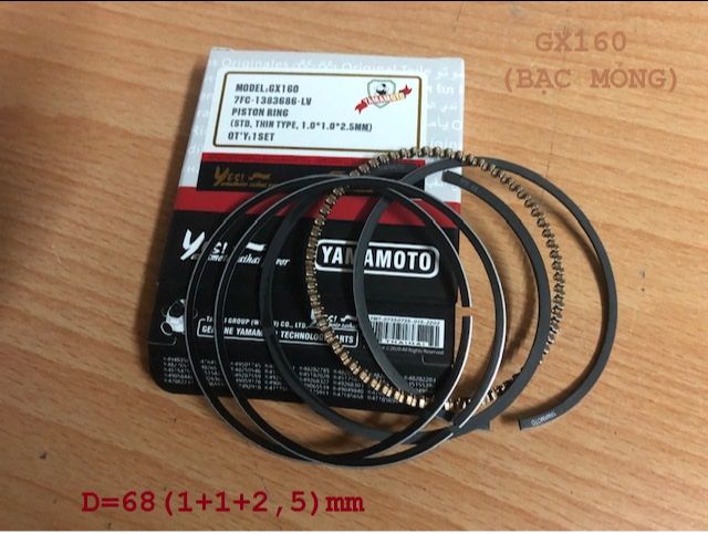 Bạc séc măng mỏng 68MM, 77MM, 88MM, 90MM 92MM máy xăng 168F 188F 190F 192F GX160 GX390 GX420 GX460