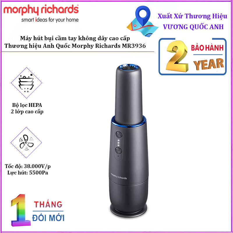 Máy hút bụi cầm tay không dây Morphy Richards MR3936 công suất 70W - BẢO HÀNH 12 THÁNG