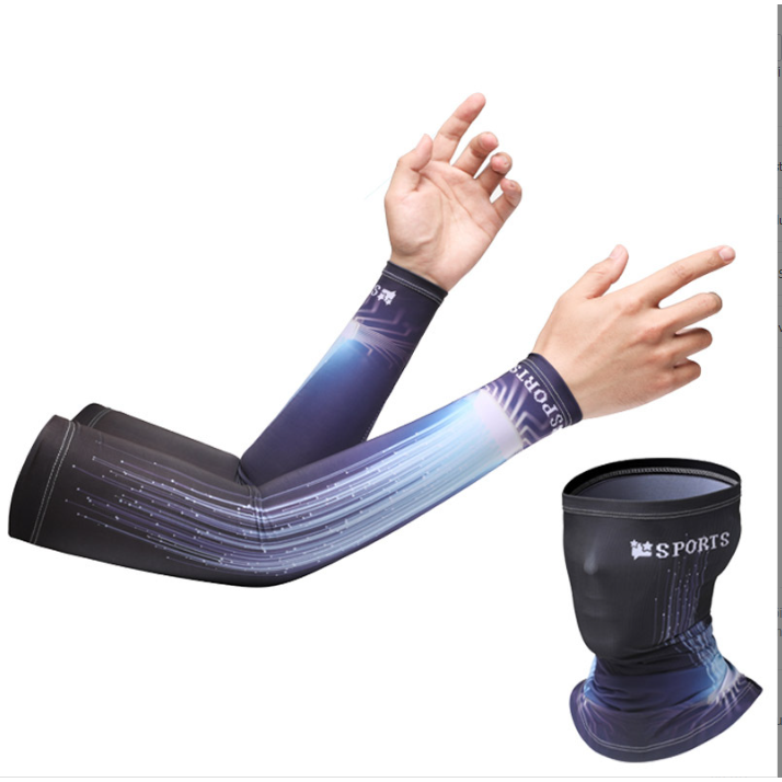 Combo Găng tay và khẩu trang che mặt chống nắng họa tiết 3D chống tia UV Sport in hình 3D Mã SP-02