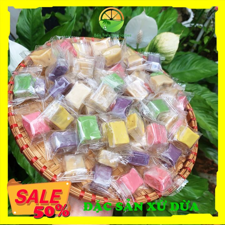 [1Kg] Kẹo dừa thập cẩm mix vị- đồ ăn vặt
