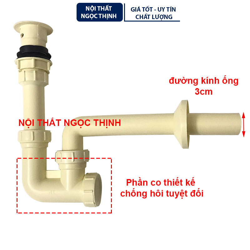 [SALE RẺ]Bộ xả lavabo chậu rửa mặt nhựa abs dày bền cao cấp được làm bằng nhựa ABS bền bỉ và thân thiện với môi trường với các ron cao su chắc chắn