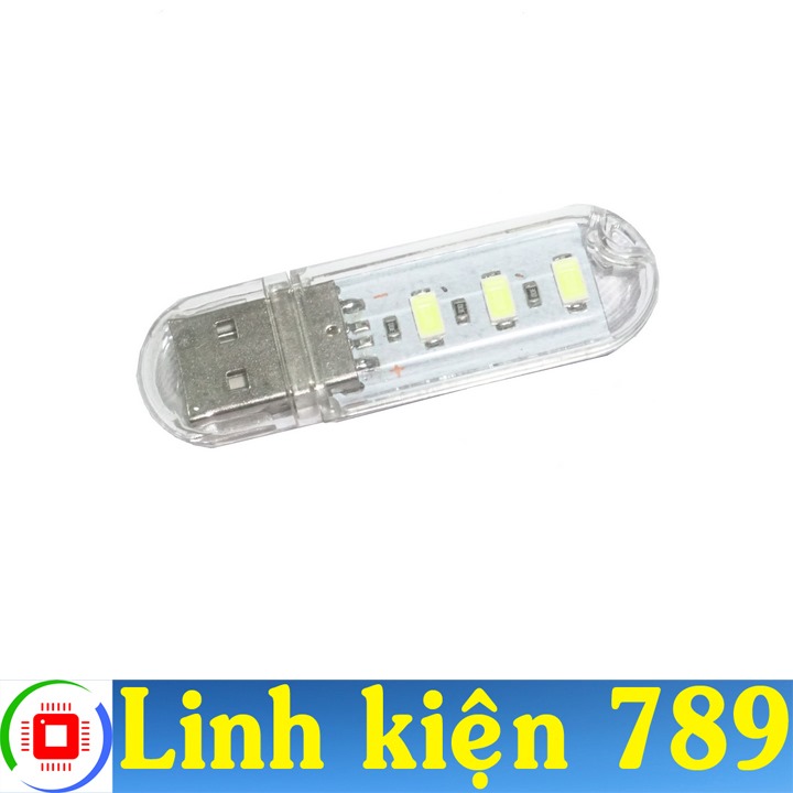 Đèn LED USB 3 LED sáng trắng ( bộ 2 cái )- Linh Kiện 789