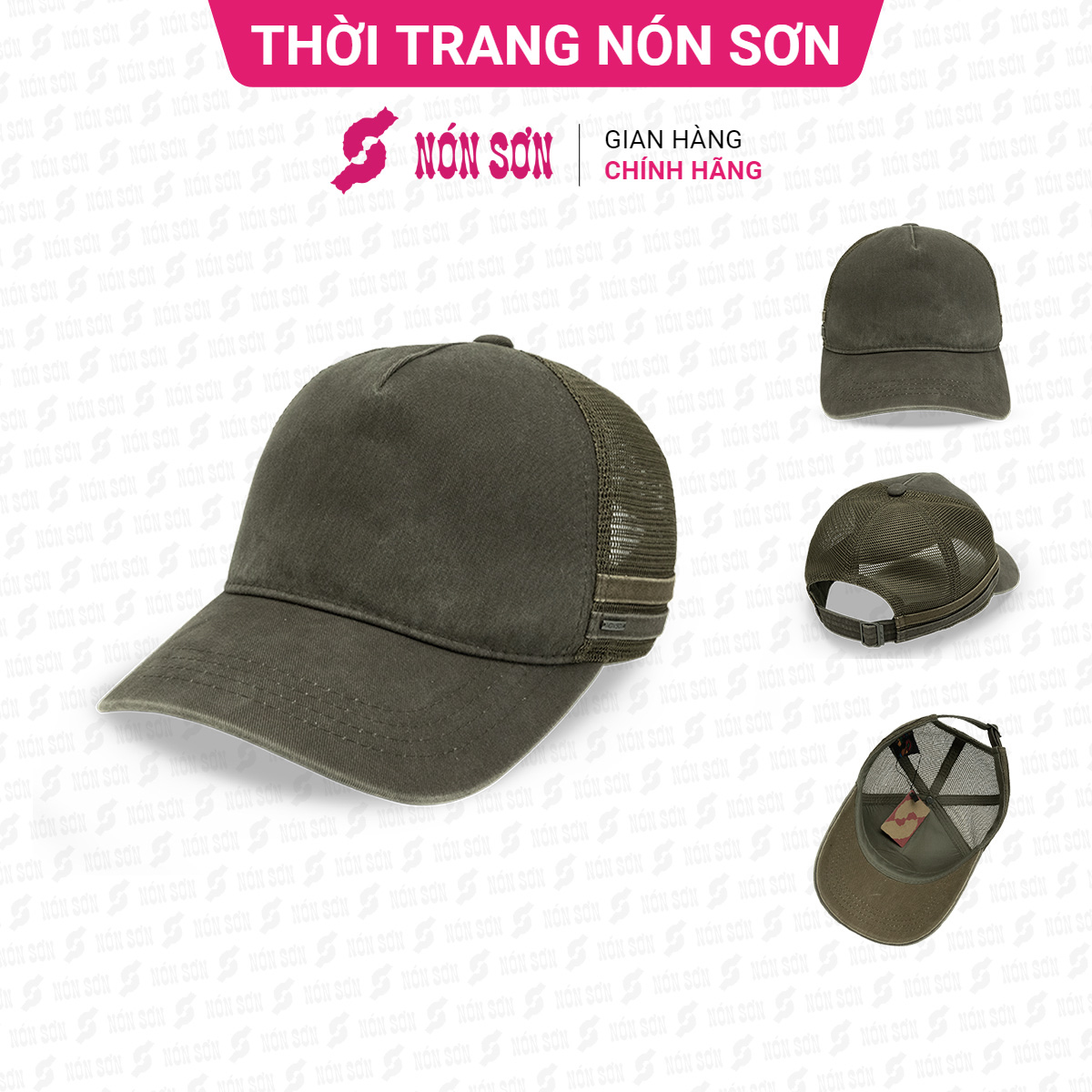 Mũ kết lưỡi trai nam nữ nón sơn chính hãng mc026a-xr1