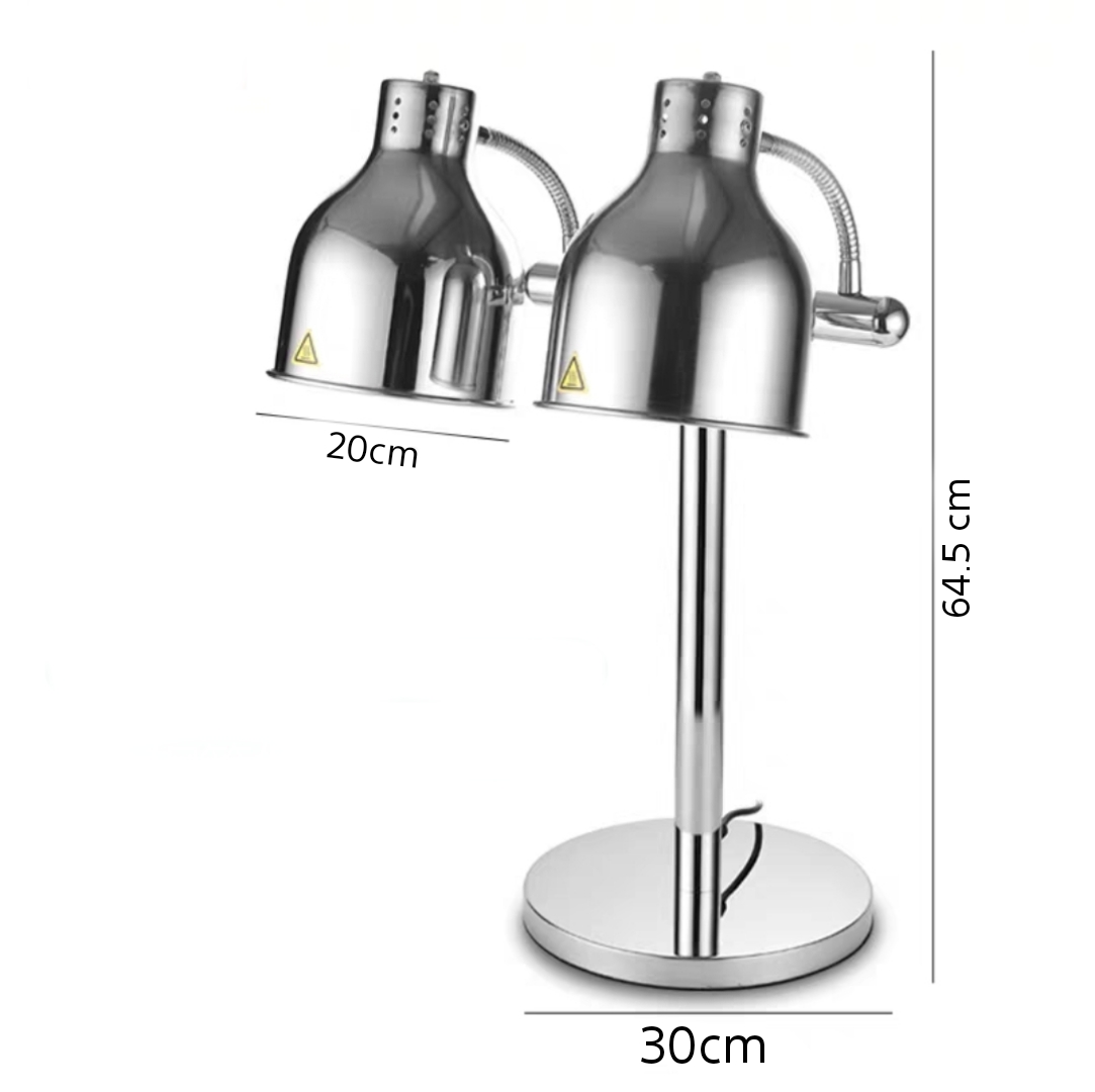 Stainless steel base buffet table dining lamp