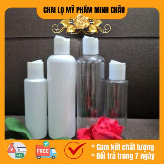 Chai nhựa pet nắp nhấn 150ml/200ml/250ml chiết mỹ phẩm