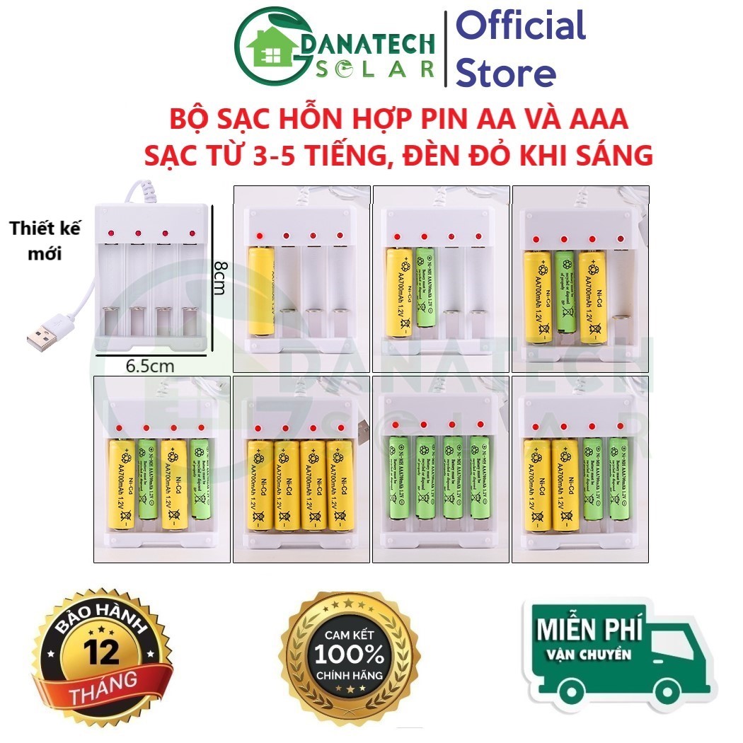 Pin tiểu sạc lại nhiều lần AA AAA NiMH 1.2v chính hãng chất lượng cao dùng cho đồ chơi, đồng hồ và thiết bị điện