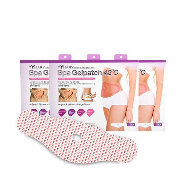Miếng dán tan mỡ bụng Spa Gel Patch 42 độ C (Hộp 5 miếng)