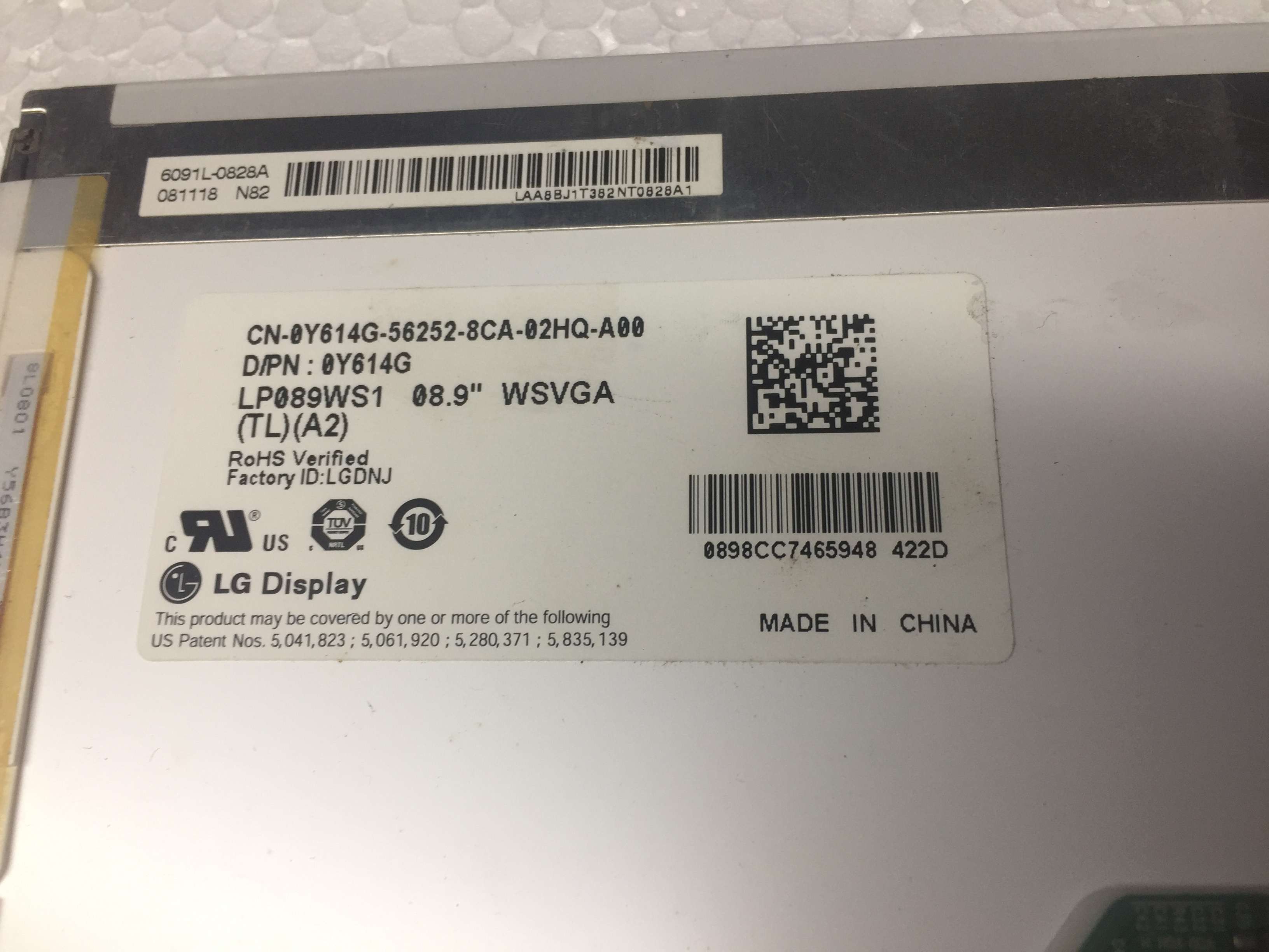 Màn hình LED Laptop 8.9 in WIDE 40 Pin Lỗi nhẹ chọn ngẫu nhiên