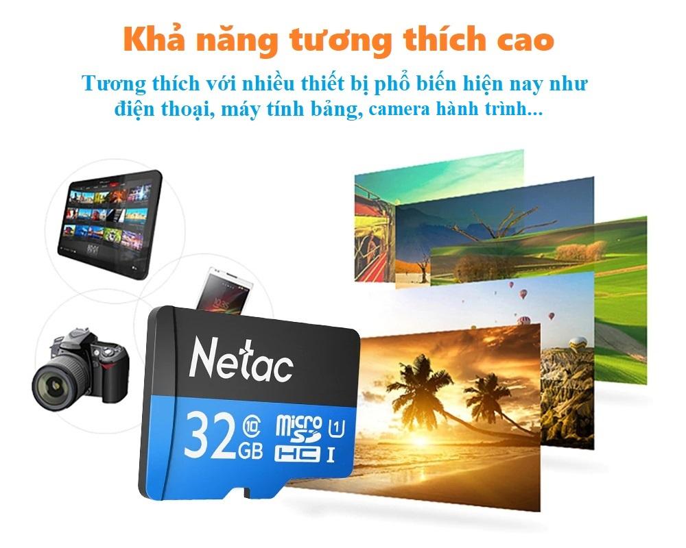 Thẻ nhớ Netac 32Gb Class 10 cao cấp - Micro SDHC 32G