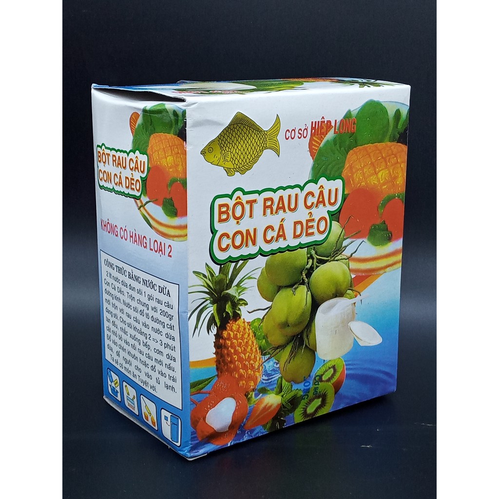 [HCM]Hộp 12 gói-Bột làm thạch rau câu  cá dẻo