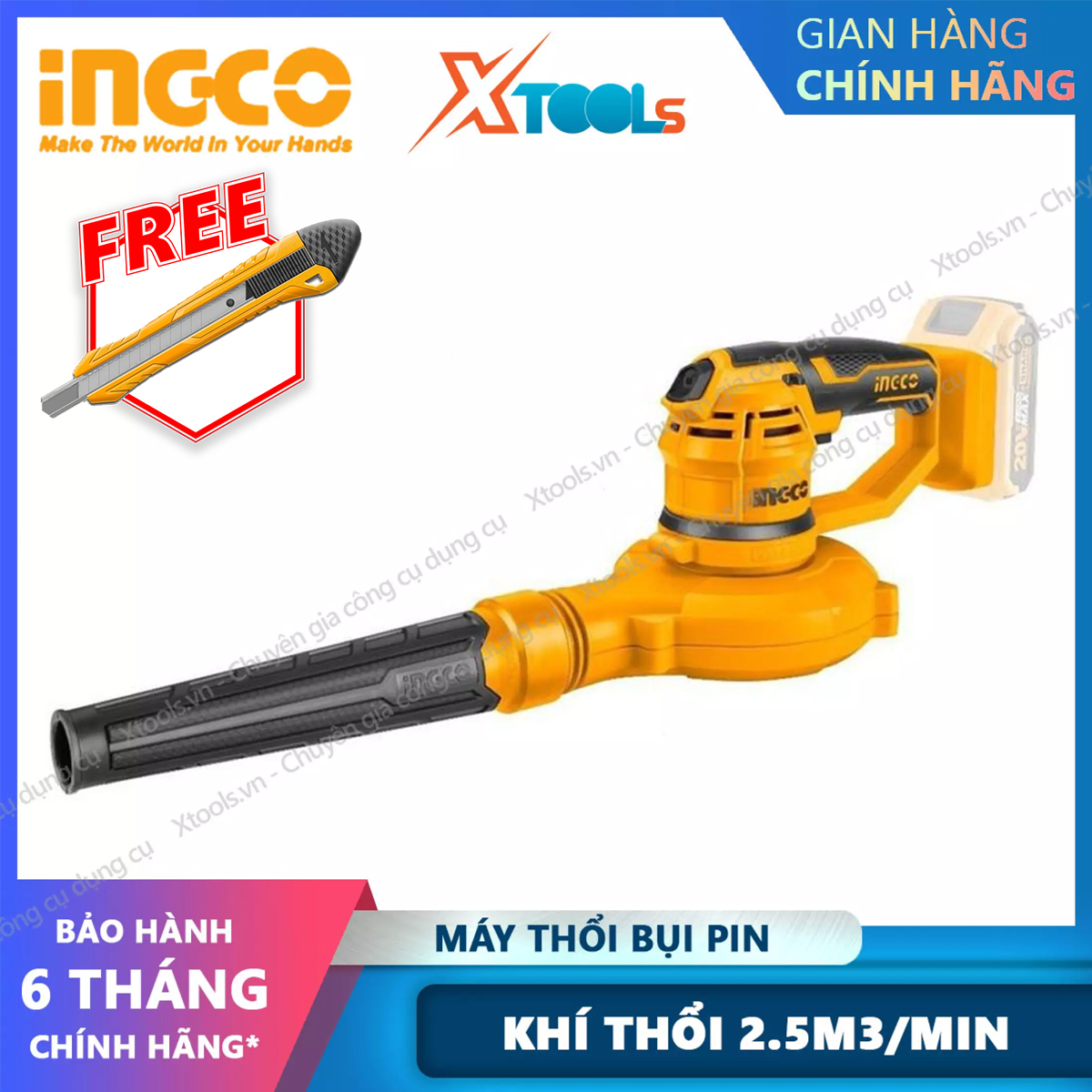 Machine blow dust disposable lithium battery 20V incgo CABLI2001 vacuum cleaner attached 1 bag dust, (No Batteries Included and local charger) [XTools] [xsafe]
