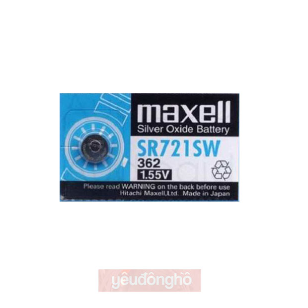 Pin đồng hồ SR721SW SR721 721 362 Maxell chính hãng Japan vỉ 1 viên