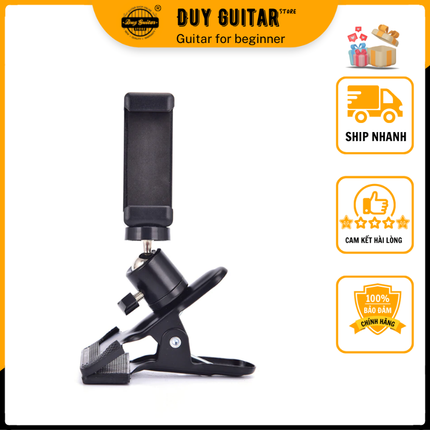 Phone clip play guitar handy filming livestream phone holder mounted on guitar single guitar Store accessories guitar good price