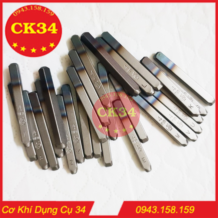 Bộ đục chữ đóng chữ 4mm