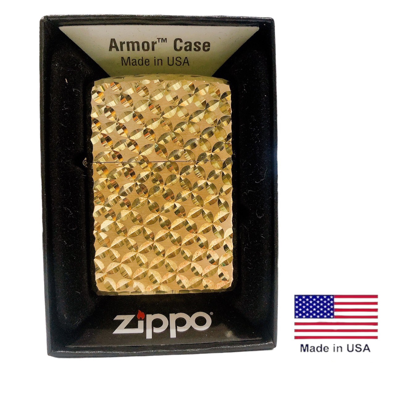 Bật lửa zippo mỹ armor brass đồng, khắc bằng mũi kim cương, hàng chính hãng