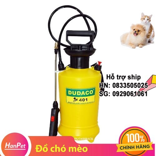 Hanpet - Bình phun sương bằng nhựa cao cấp DUDACO ( 2 loại : BÌNH CAO 8 LÍT + BÌNH THẤP 4 lít ) - Bình bơm tay / Bình tưới cây cảnh, bình xịt phun sương, bình phun Thu ốc trừ sâu.