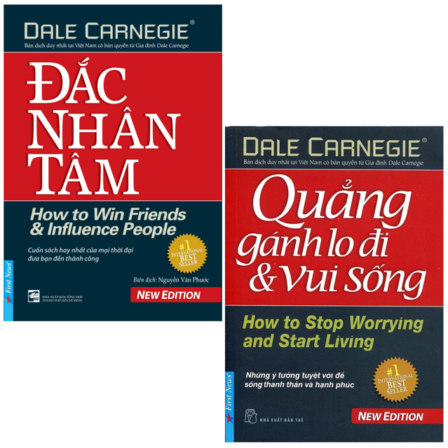 Sách - Combo 2 Cuốn Sách Đắc Nhân Tâm Và Quẳng Gánh Lo Đi Và Vui Sống