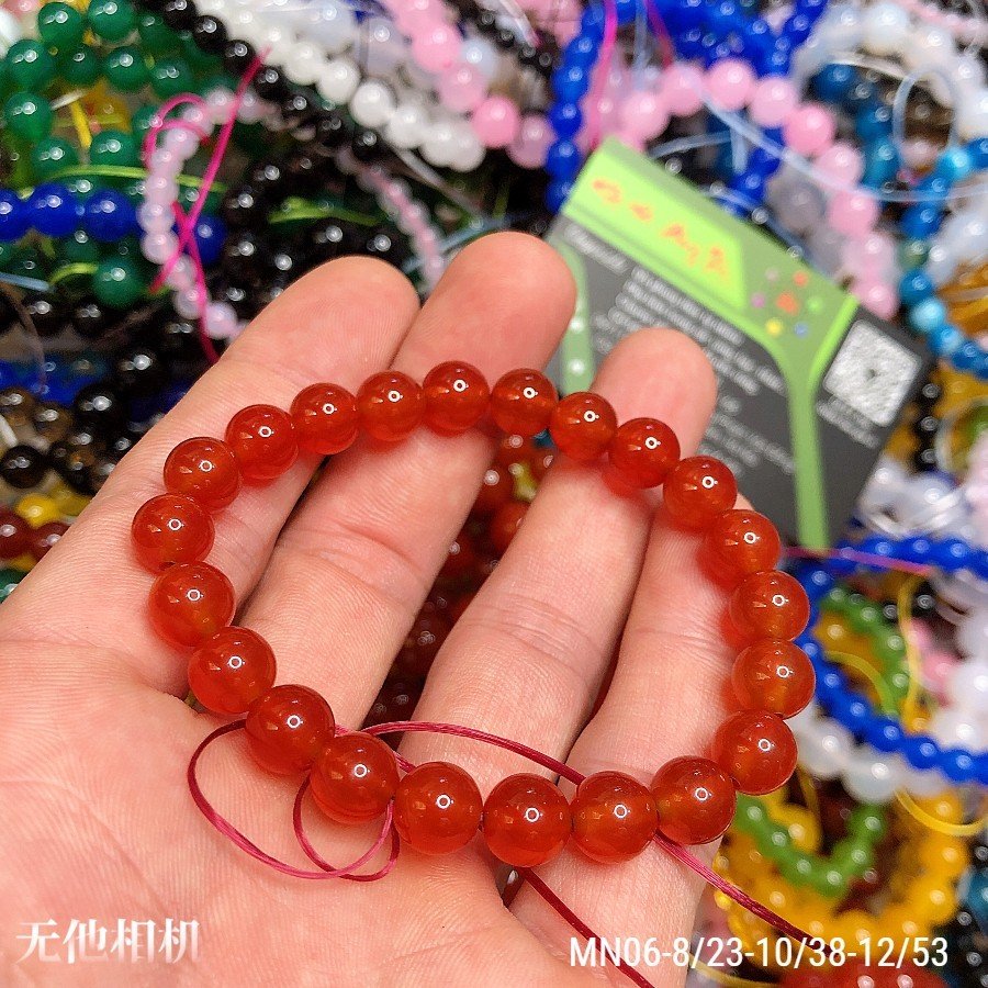 [Giá sỉ] Vòng tay đá mã não đỏ đậm