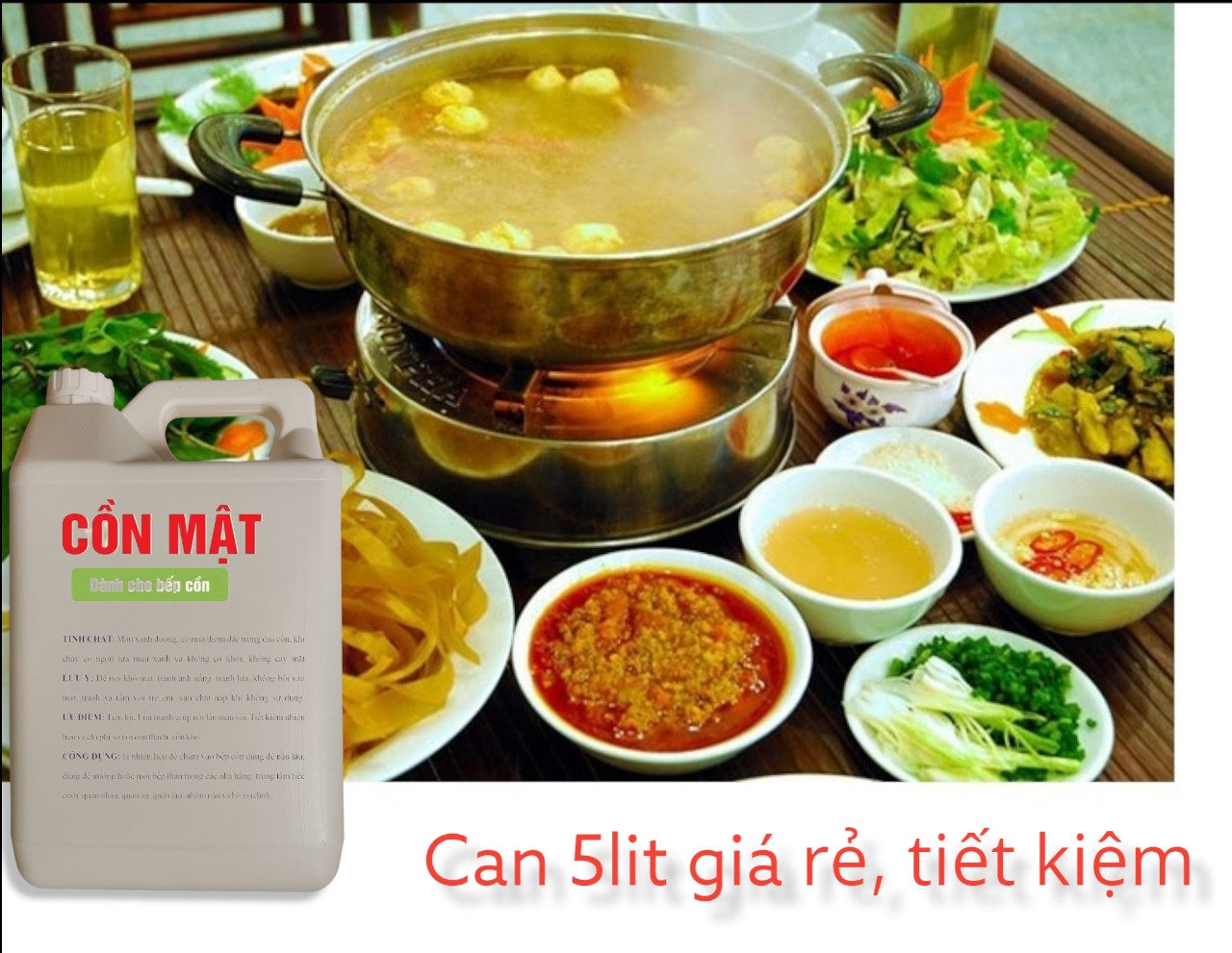 Cồn Mật can 5 lít giá siêu tiết kiệm