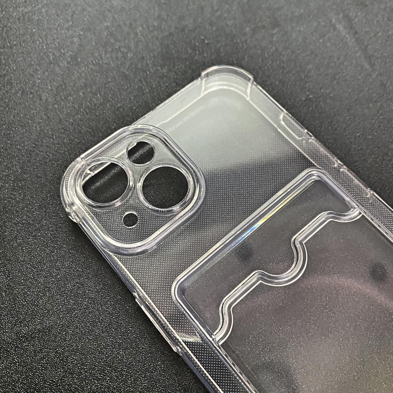 Ốp Lưng iPhone 14 Dẻo Trong Suốt Có Khe Đựng Thẻ