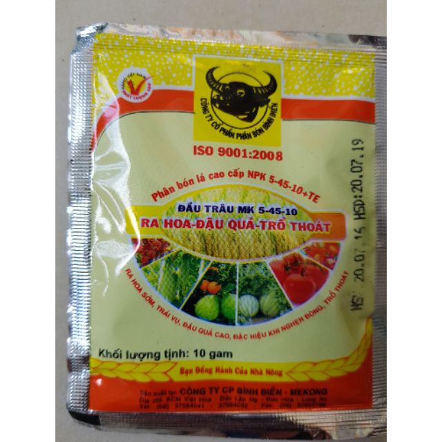 Gói 10gr phân bón đầu trâu 5-45-10