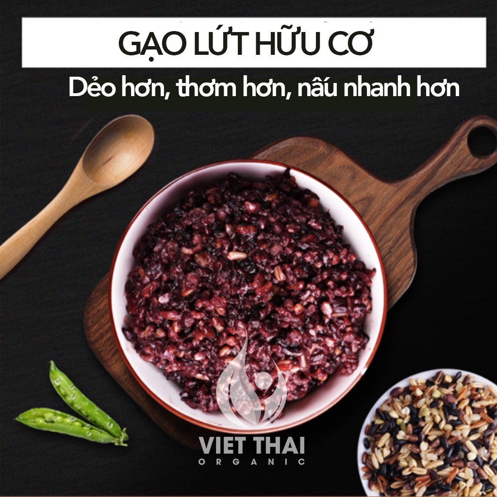 [SIÊU NGON] 2 Kg Gạo Lứt Đen Giảm Cân Eat Clean Siêu Dẻo Thơm Dành Cho Người Giảm Cân, Béo Phì, Tiểu Đường  BEFRESCO (Việt Thái Organic)