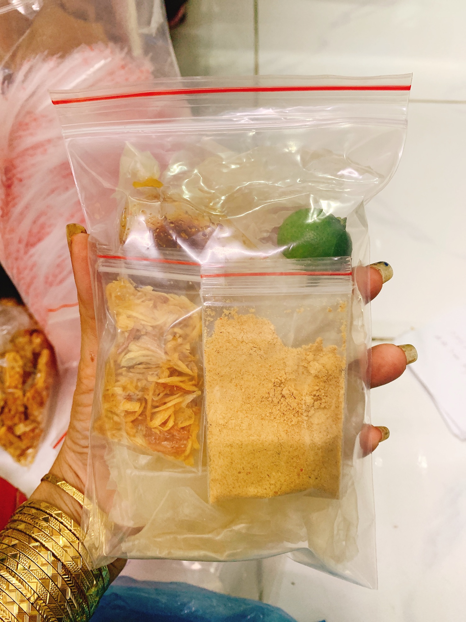 5 bịch bánh tráng phơi sương sate hành phi