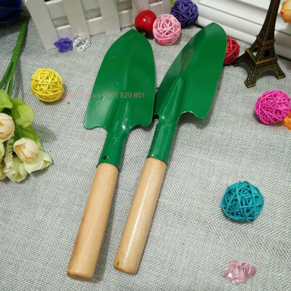 Xẻng làm vườn mini xanh