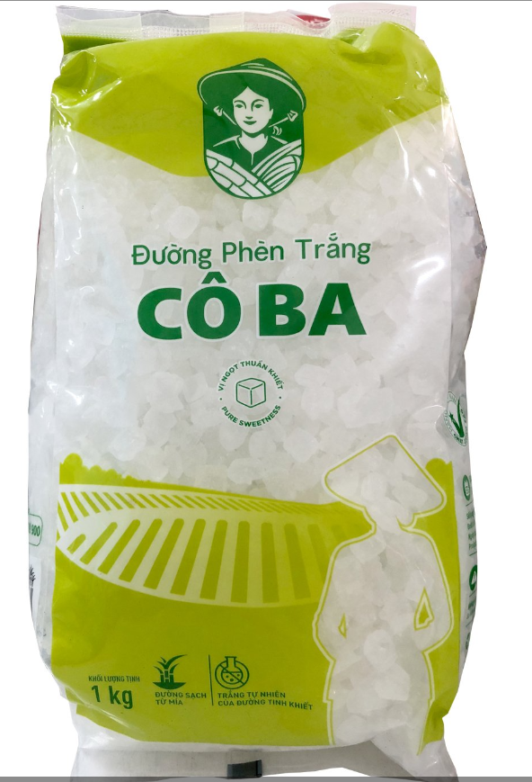 Đường Phèn Cô Ba Trắng/vàng 1kg - CTY BÁT MUỘI
