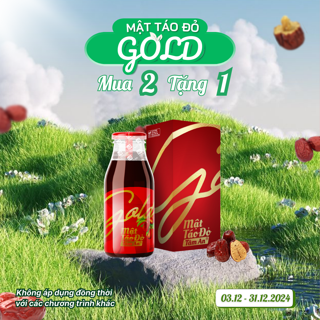 MẬT TÁO ĐỎ TÂM AN NHÂN SÂM GOLD 250ml