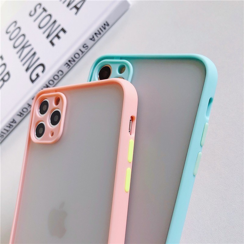 Ốp Lưng Iphone 6, 6s, 6s plus, 7 plus, 8 plus,  Xsmax Lưng Nhám Bảo Vệ Camera