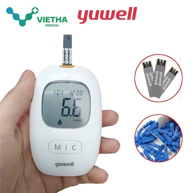 Hộp 50 Que Thửi Đường Huyết Yuwell 710 +( tặng 50 Kim Lấy Máu )