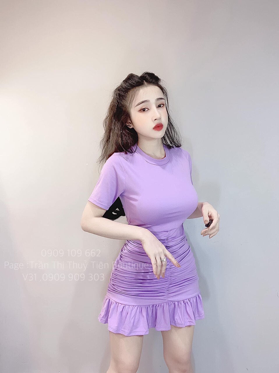 [HCM]ĐẦM THUN BORIP ĐUÔI CÁ TAY NGẮN SIÊU XINH M002
