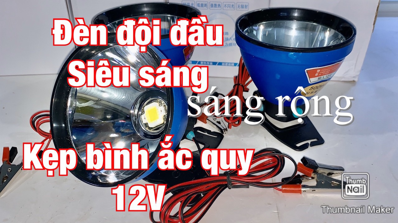 Đèn đội đầu kẹp bình ắc quy 12v siêu sáng ML1201