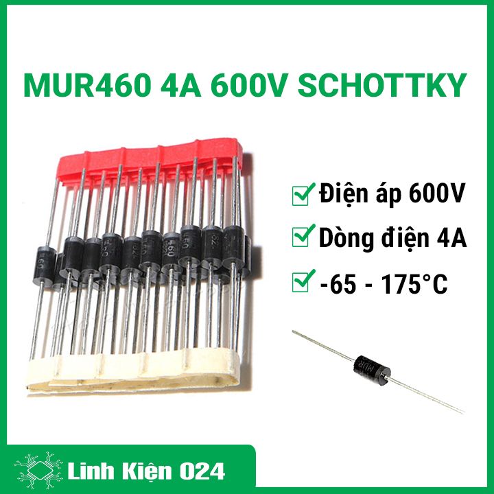 Diode mur460, linh kiện bán dẫn mur460 4a 600v schottky