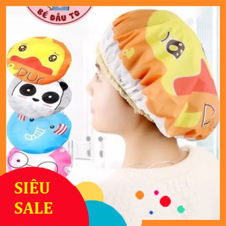 Mũ trùm tóc, đội đầu khi tắm siêu dễ thương