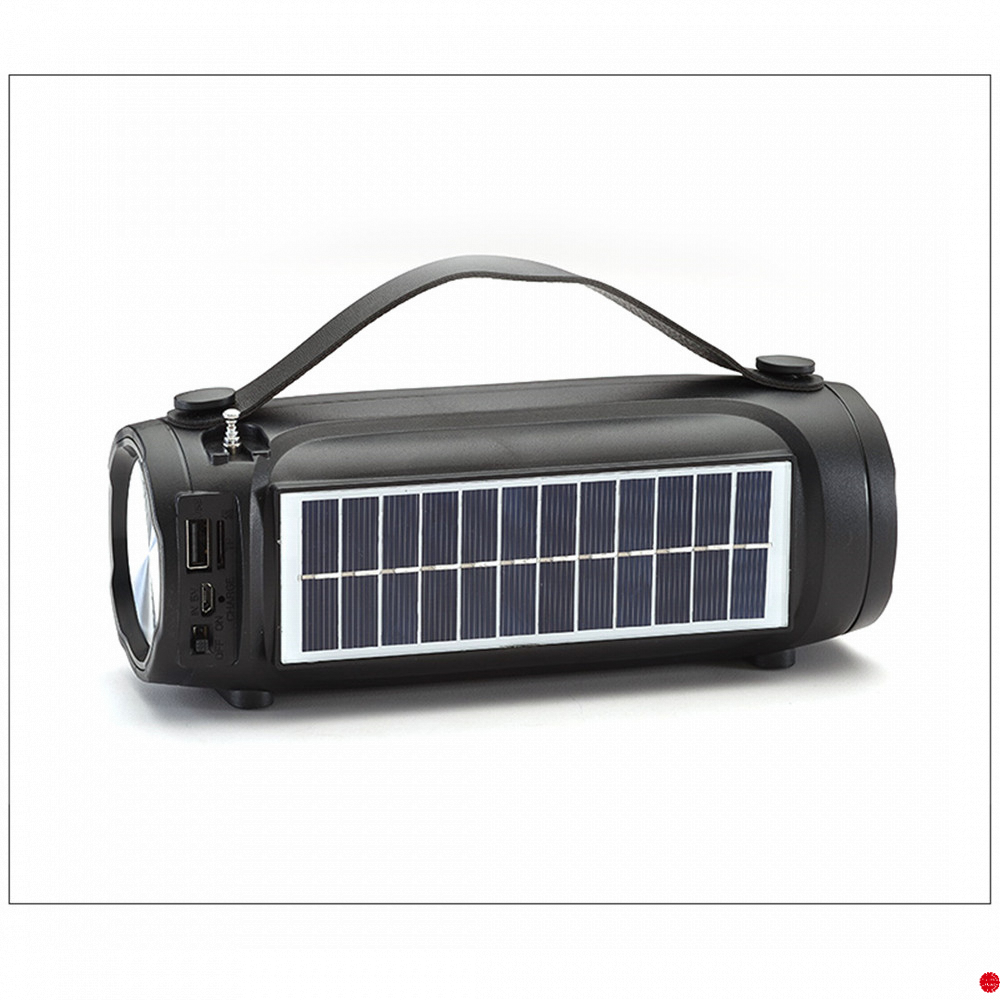 Loa bluetooth NS S8A có đèn pin, sạc được bằng năng lượng mặt trời