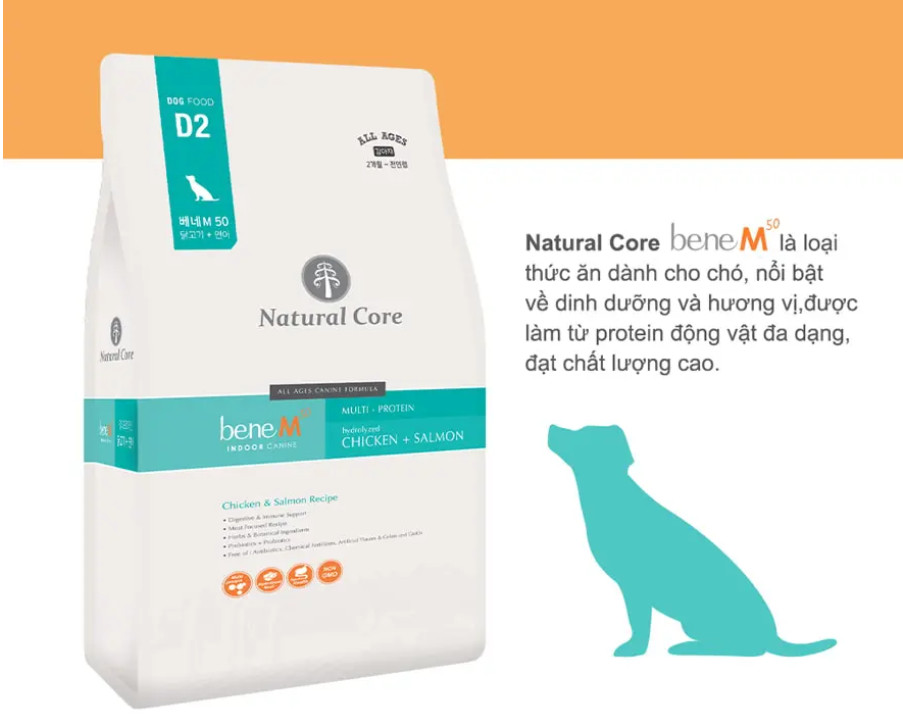 [10kg] Natural core THỨC ĂN CHO CHÓ THỊT GÀ & CÁ HỒI.