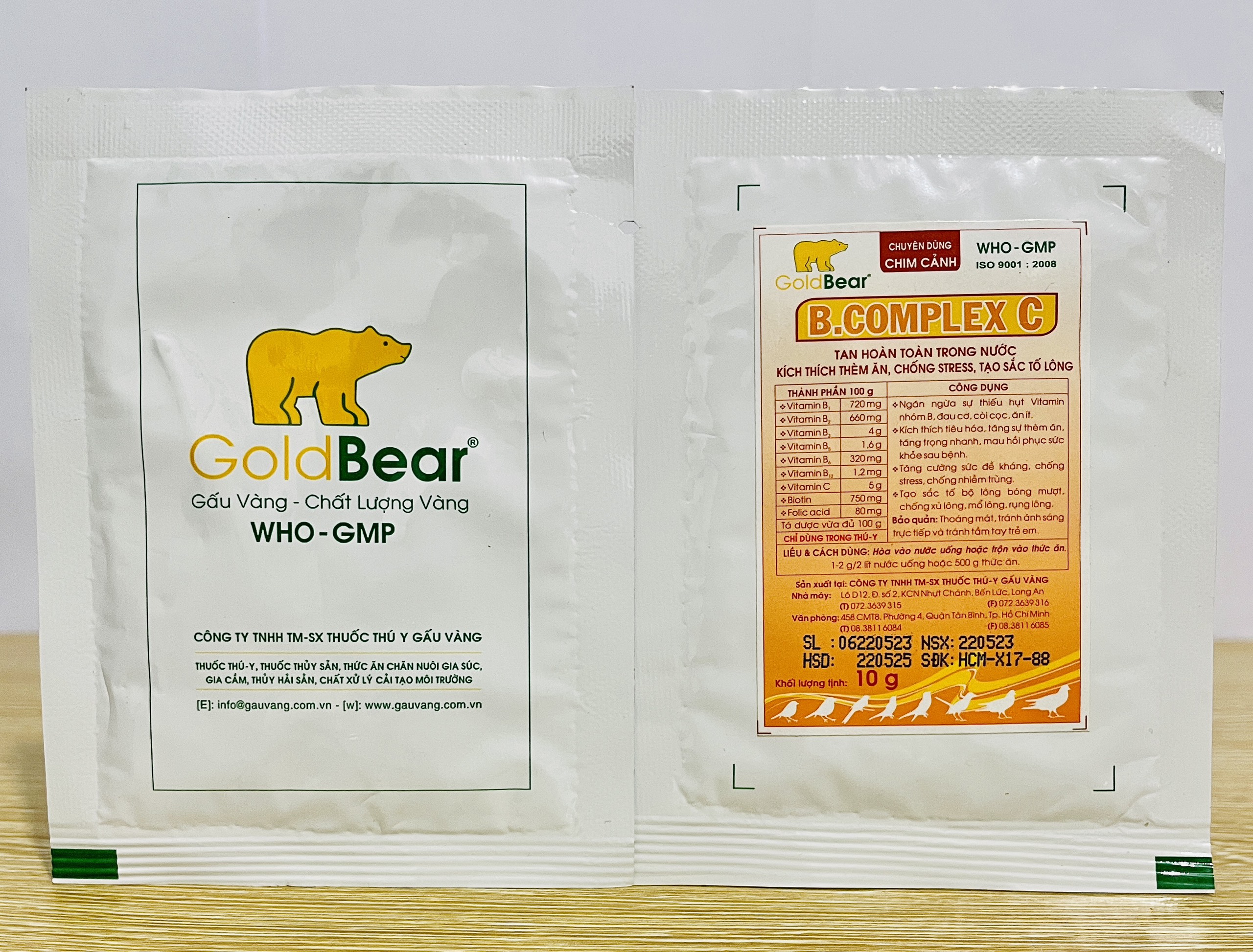 B.COMPLEX C - Bổ sung vitamin, giảm stress, kích thích thèm ăn cho chim
