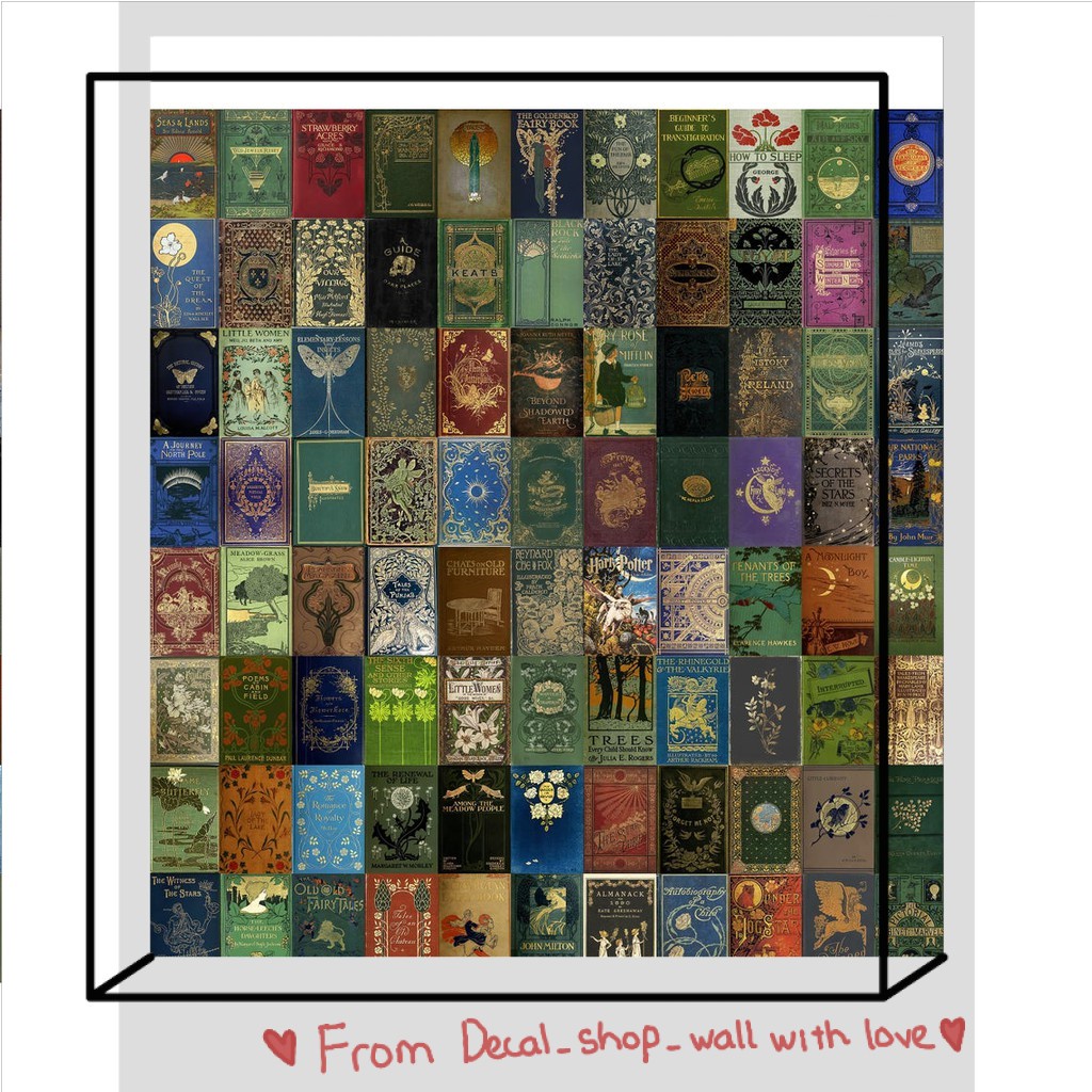 [HCM]Wall Collage dán tường trang trí decor phòng ngủ - theme Book covers