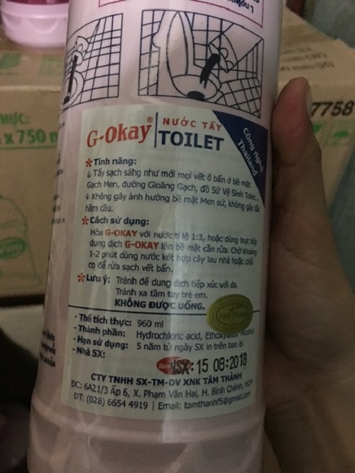 Tẩy bồn cầu G Okay -980ml- Siêu Sạch