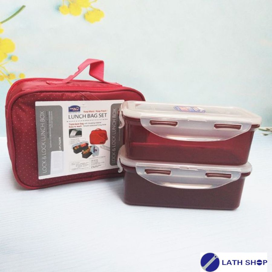 Bộ hộp cơm Lock&Lock HPL762DR -Màu đỏ