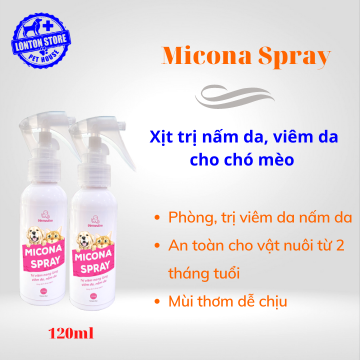 Vemedim micona spray chai xịt trị viêm nang lông, viêm da